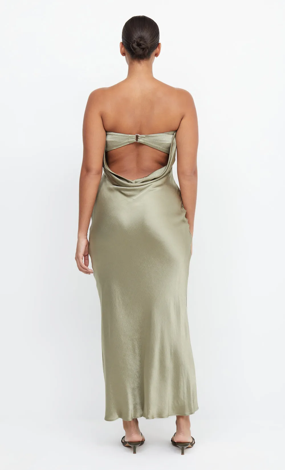 MOON DANCE STRAPLESS DRESS - SAGE