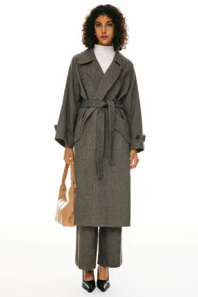 Oversized Wool Wrap Coat