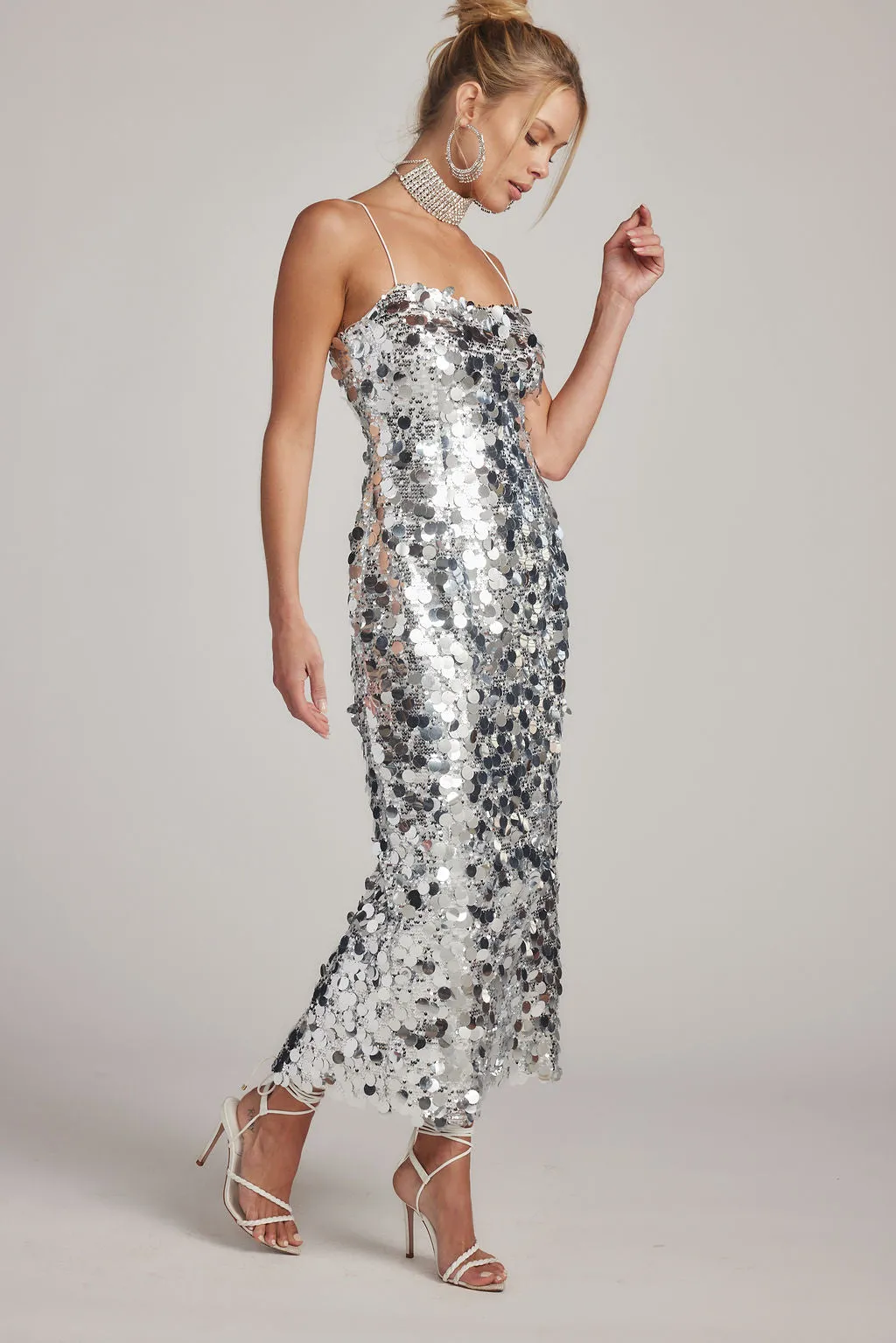 Pippa Silver Payette Maxi Dress