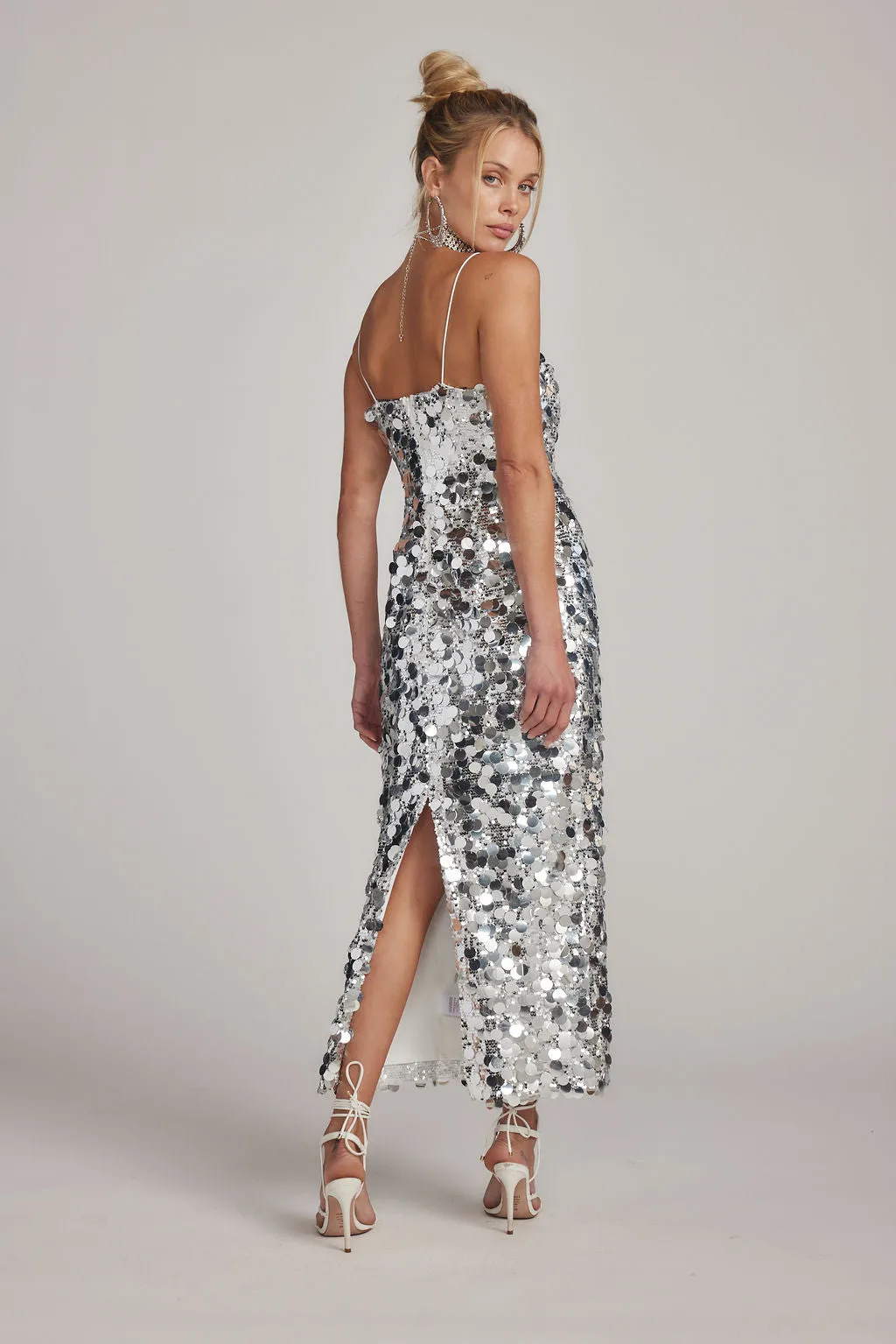 Pippa Silver Payette Maxi Dress