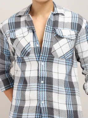 Plaiditude Sky Checked Shirts