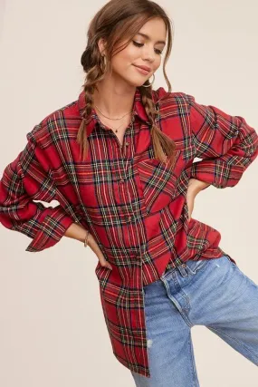 Red Plaid Flannel Shirt