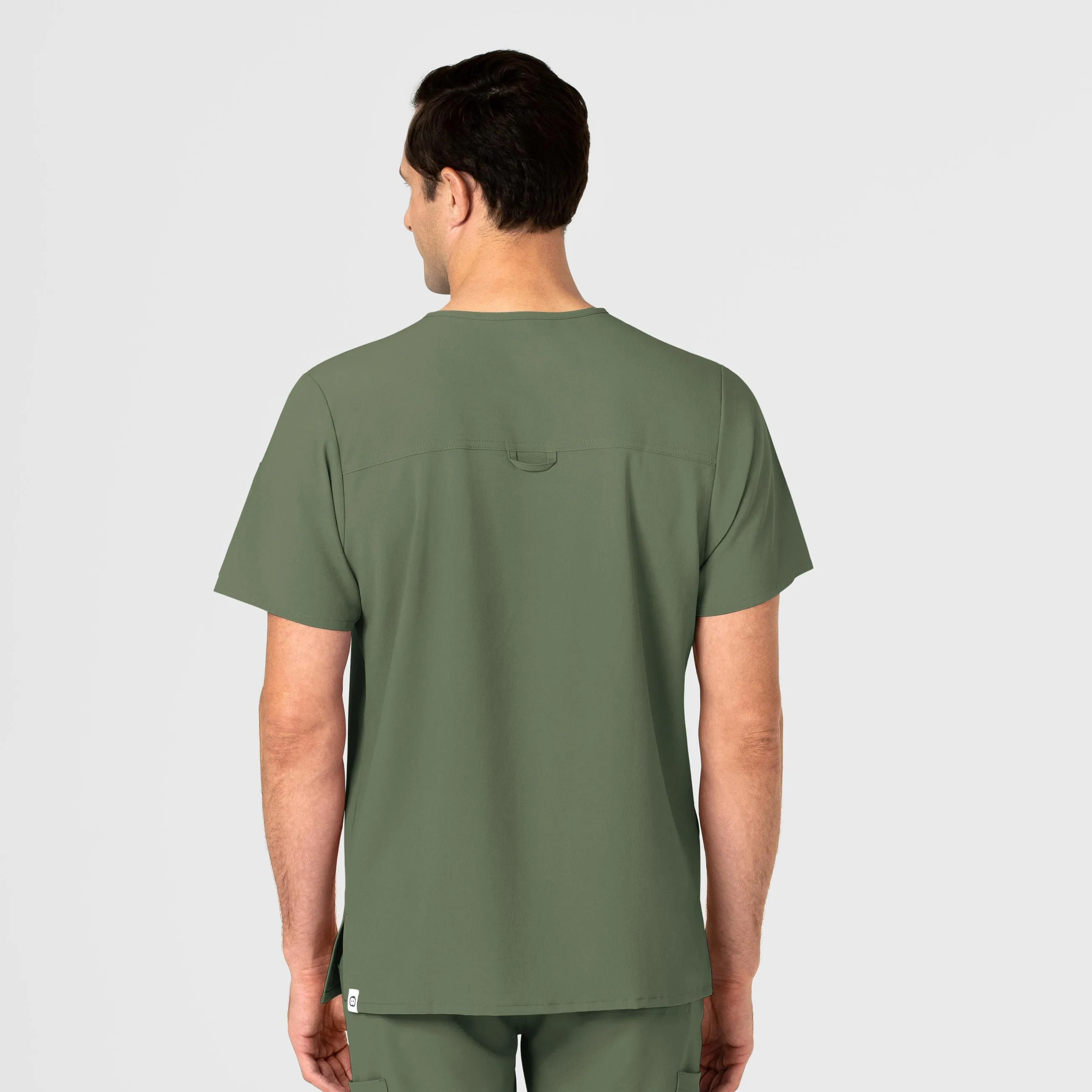 RENEW Men's EZ Zip Scrub Top - Olive