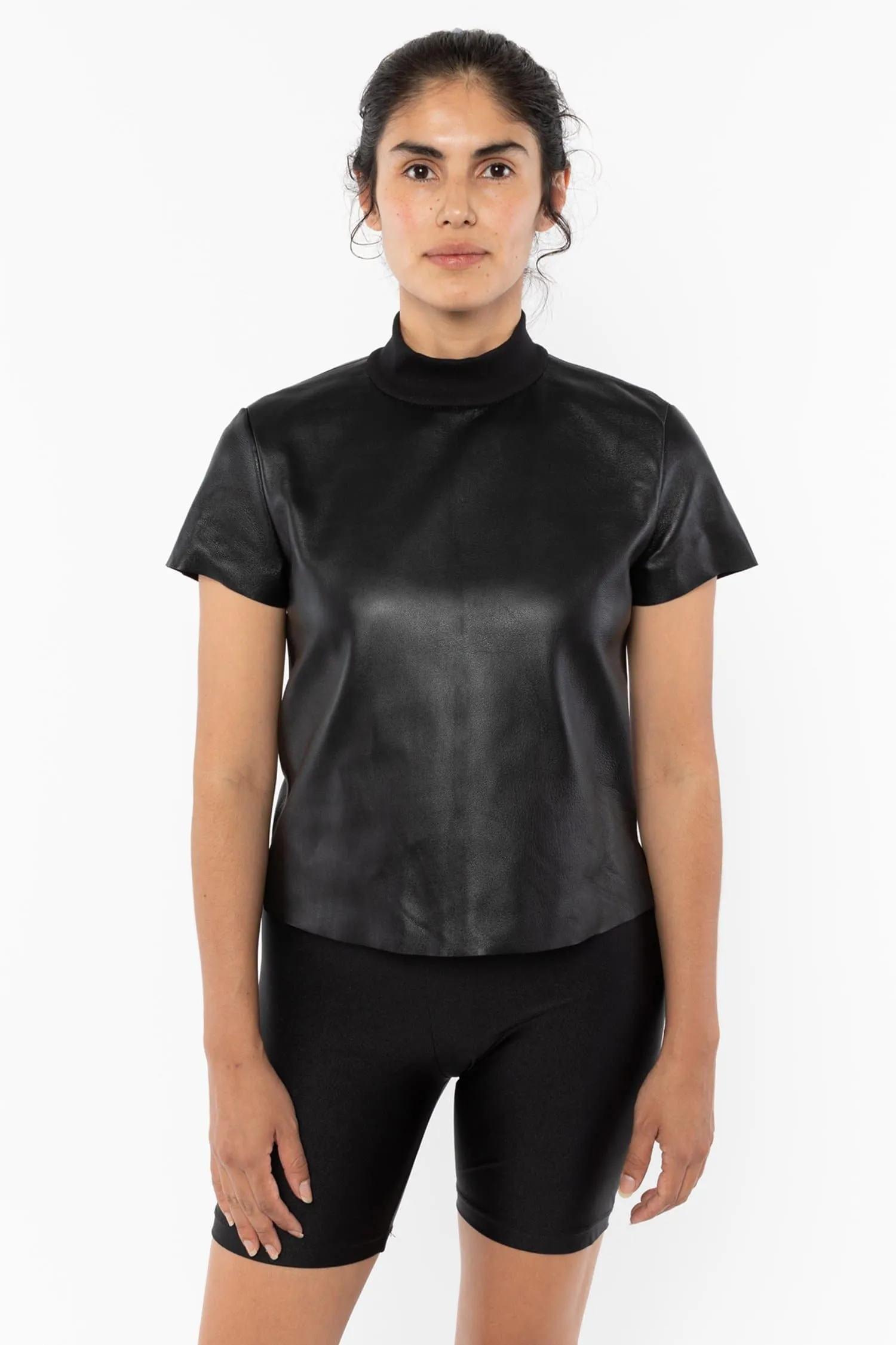 RLTH3401 - Leather Mockneck Tee