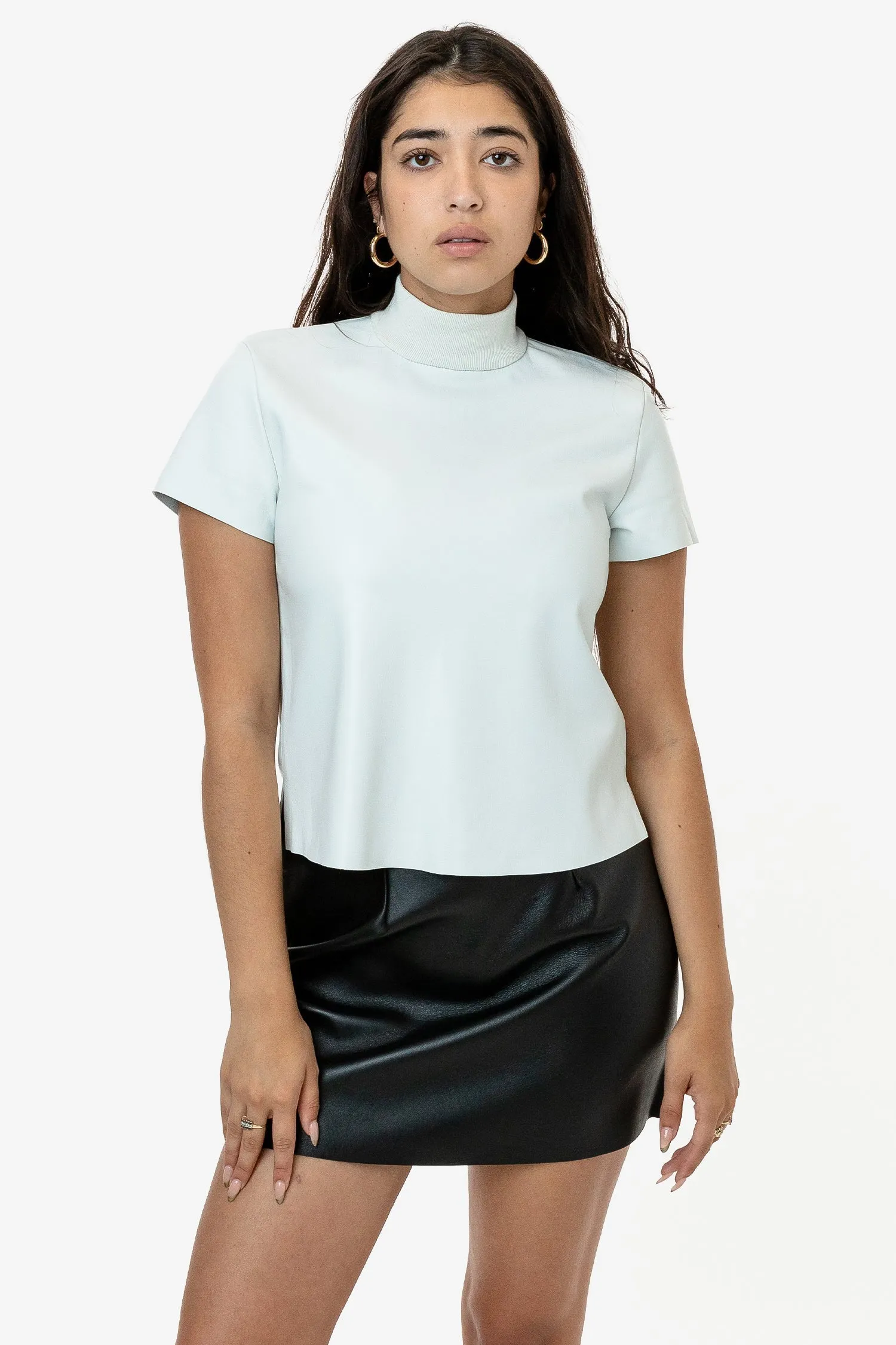 RLTH3401 - Leather Mockneck Tee