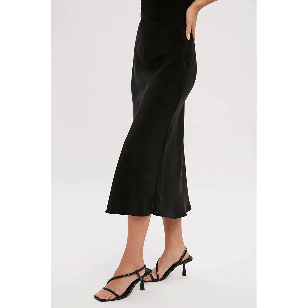 Satin Midi Skirt