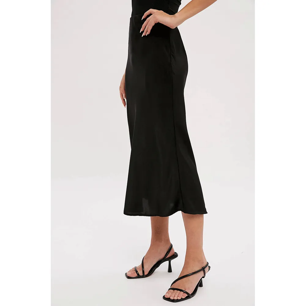 Satin Midi Skirt