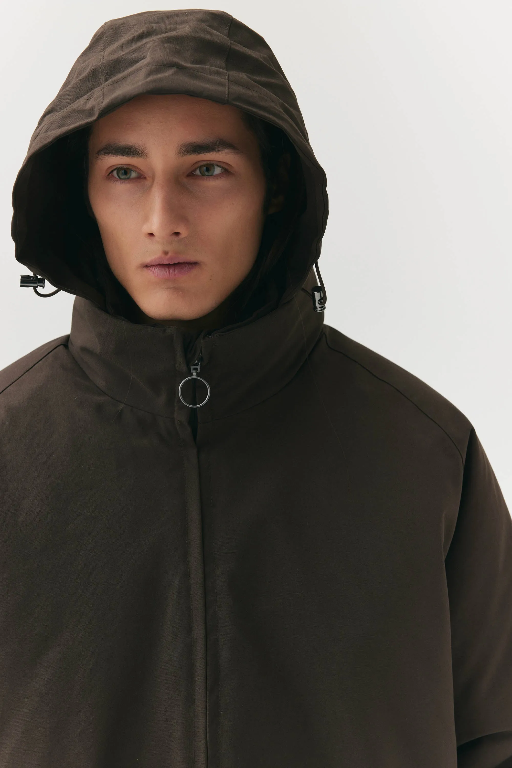 SHORT TRACKER POLY RAYON AW24 CHESTNUT