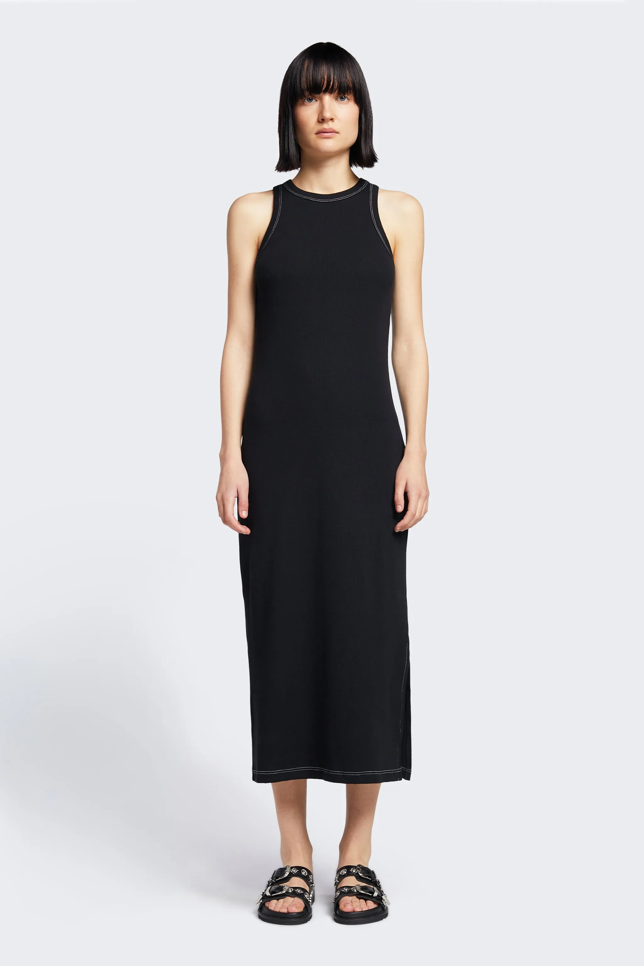 Spire Rib Dress Black