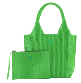 Sutton City Tote - Parakeet Green Stripe - Medium