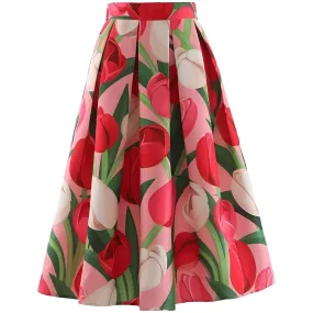 The Petals High Waist Pleated Skirt