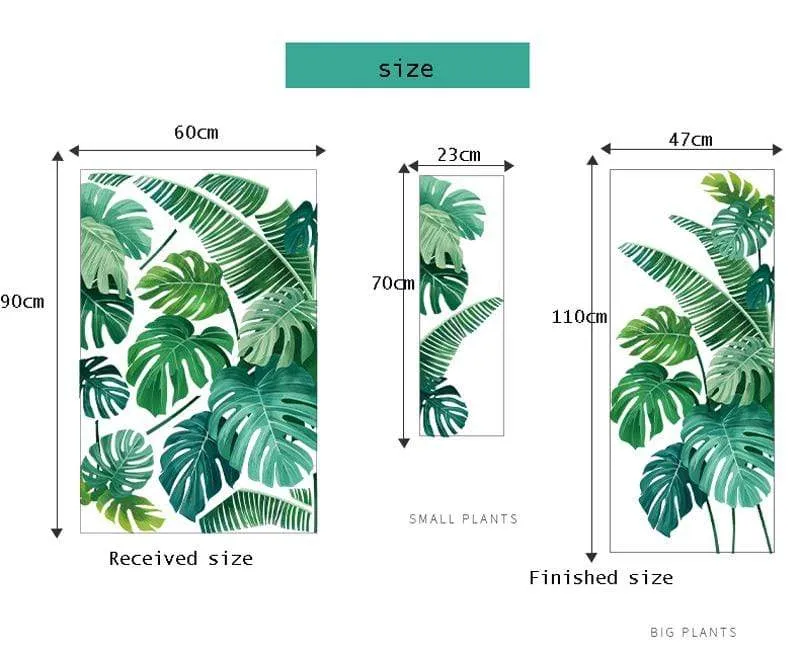 Tropical Plant Wall Mural Sticker