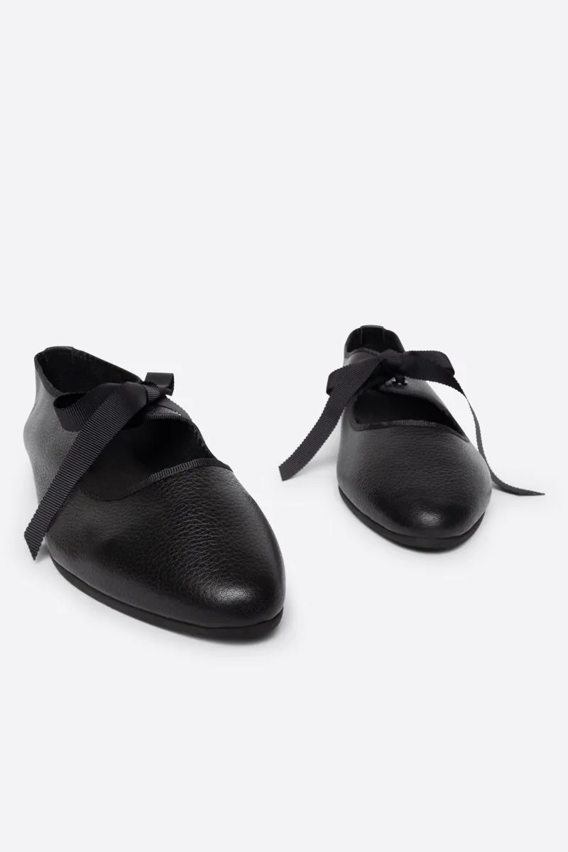 VALLEY BLACK SOLE BALLET FLAT