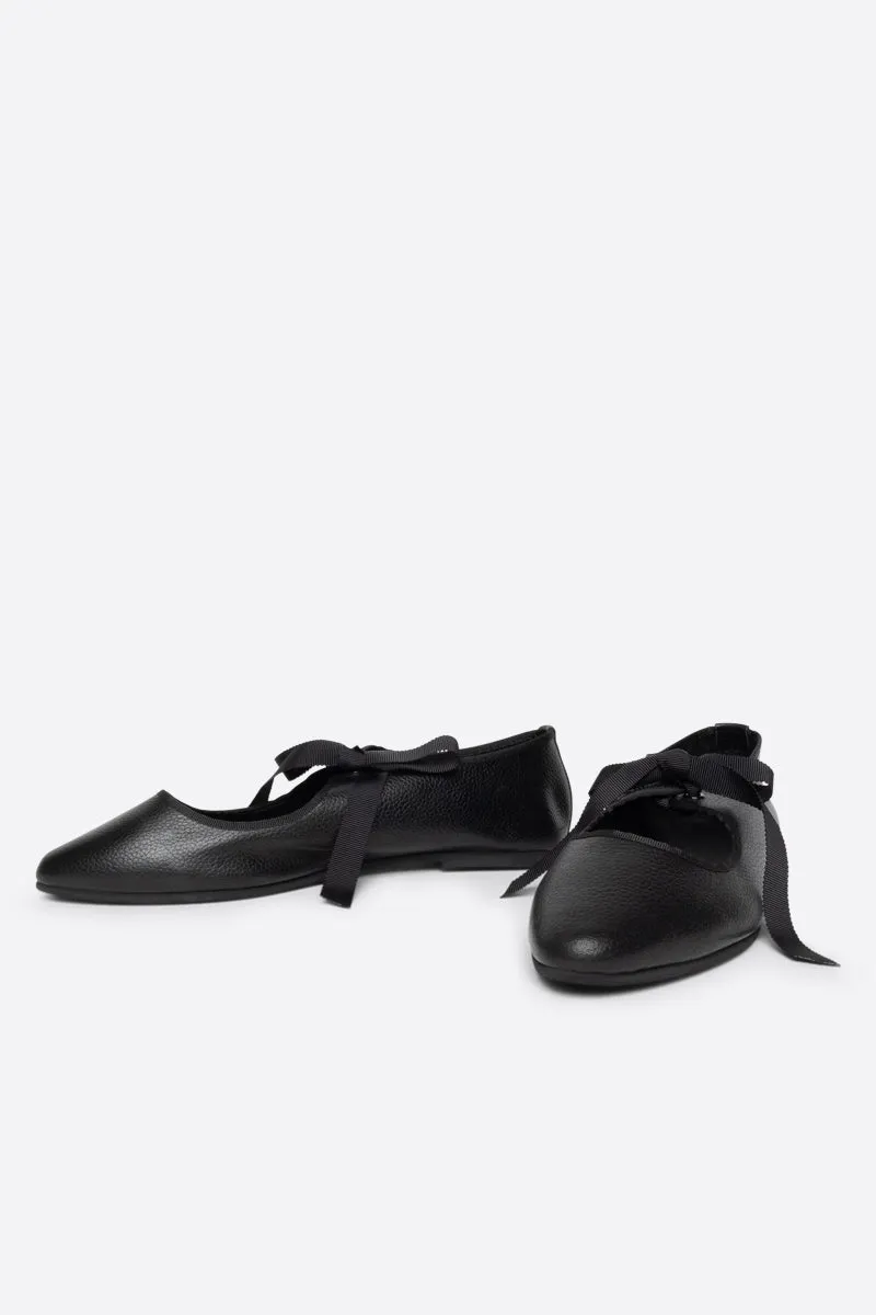 VALLEY BLACK SOLE BALLET FLAT