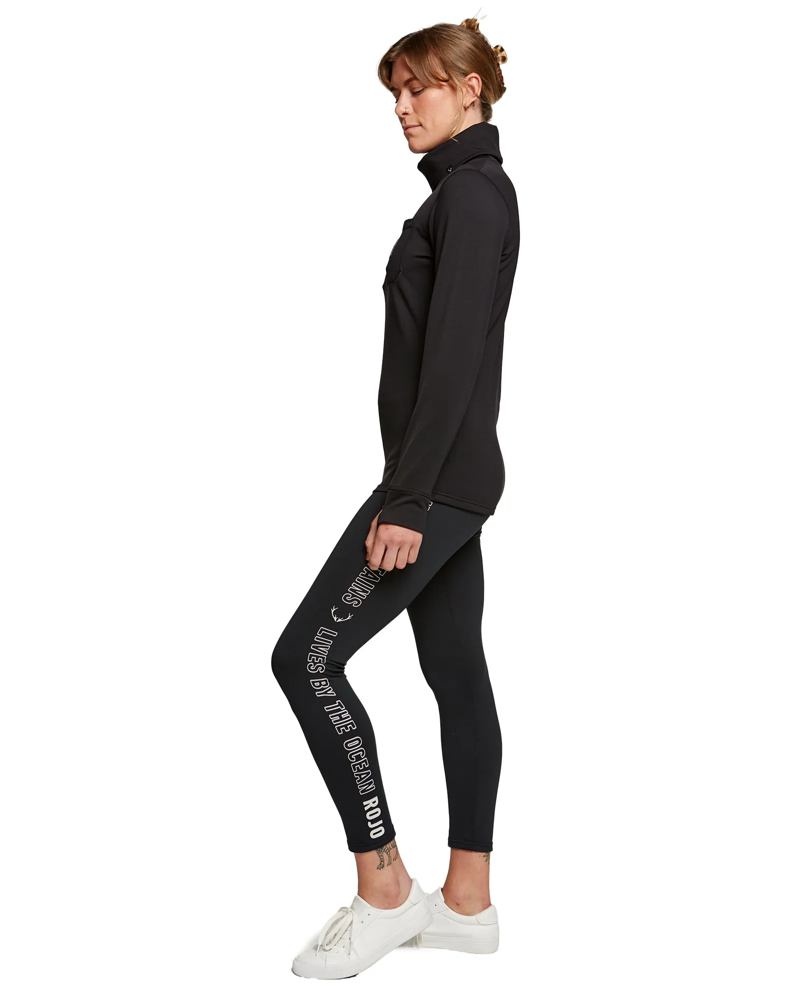 WOMENS PARK LIFE FUNNEL NECK - TRUE BLACK