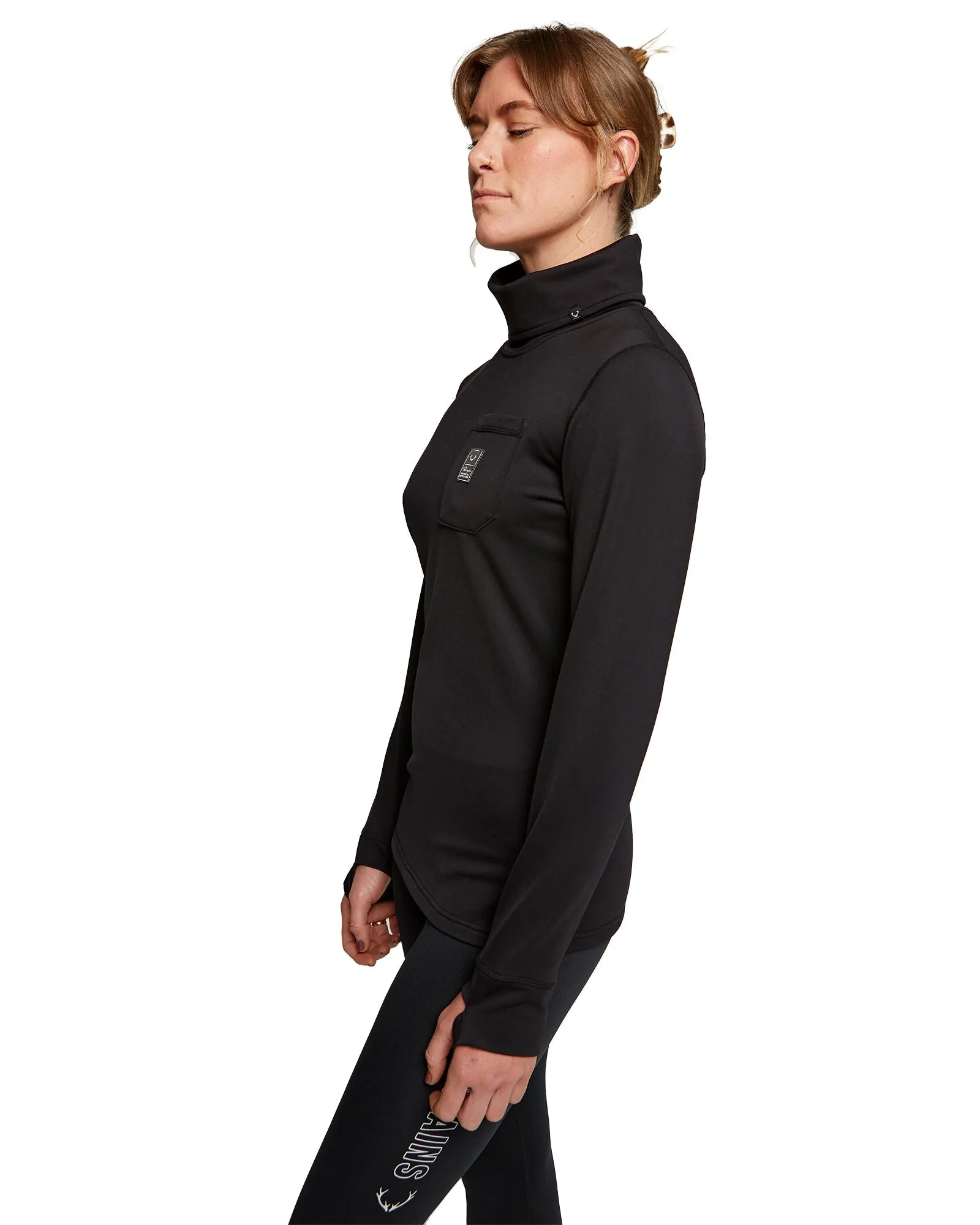 WOMENS PARK LIFE FUNNEL NECK - TRUE BLACK