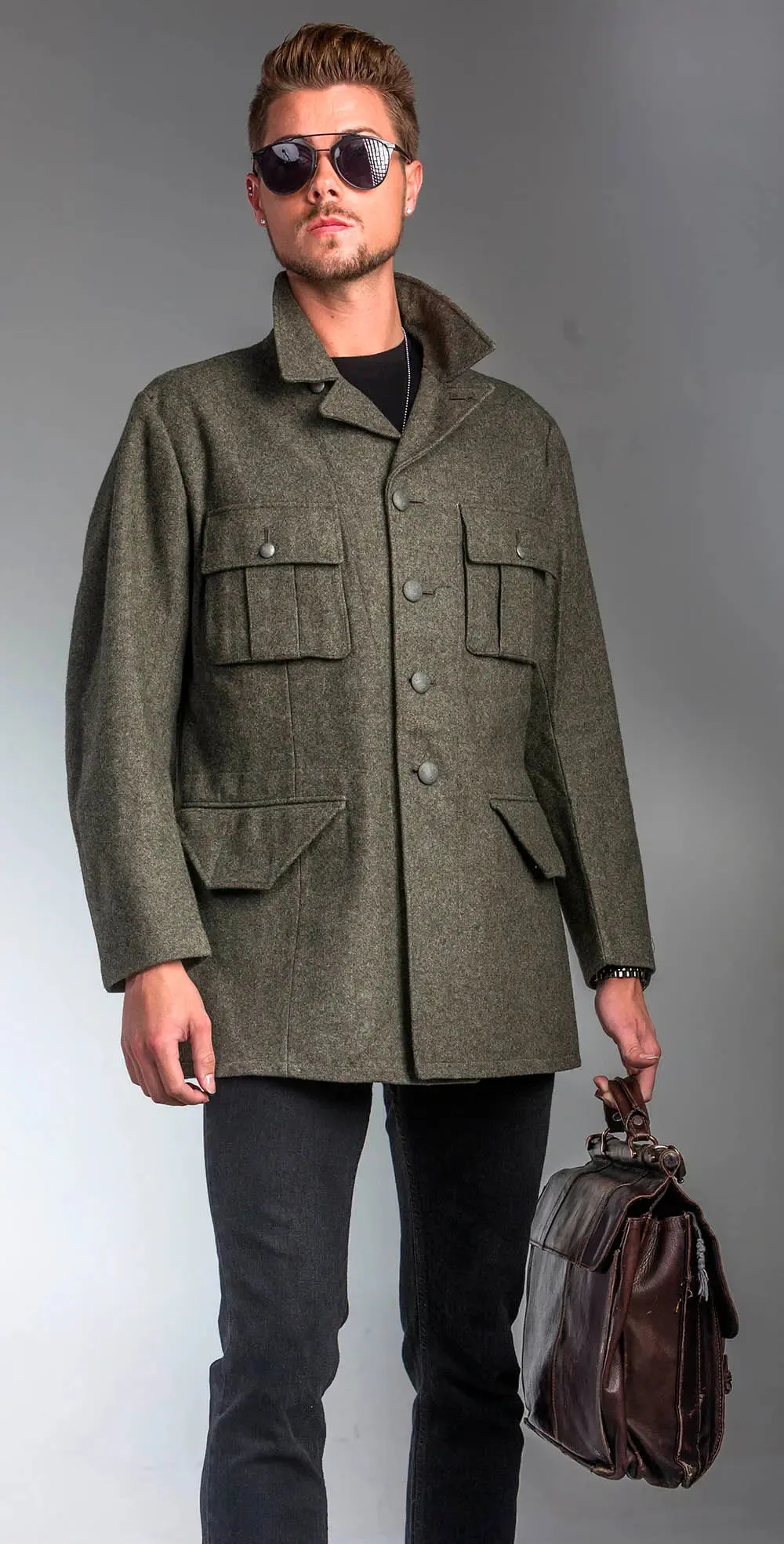 WWII Era 6-Pocket Wool Battle Field Jacket