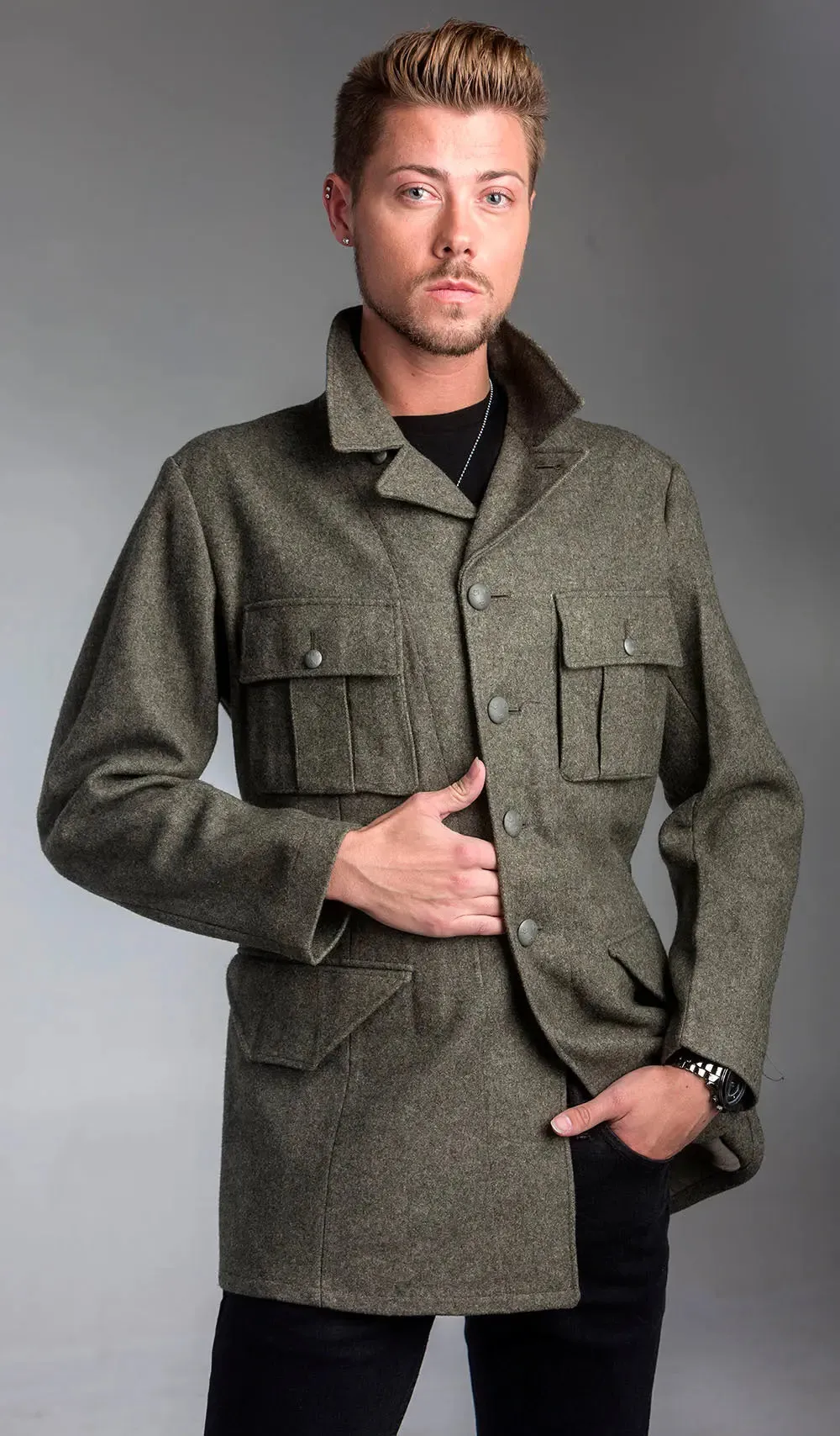 WWII Era 6-Pocket Wool Battle Field Jacket